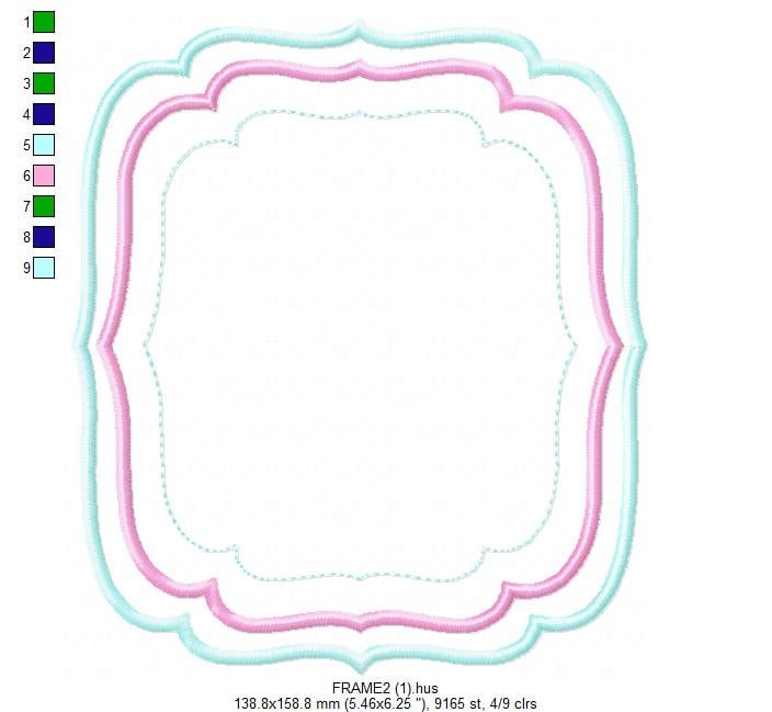 Frame embroidery designs set - Frame Applique Design - Shape Embroidery machine embroidery design - digital file instant download monogram