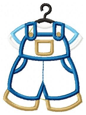 Dress embroidery designs - Children's Clothes with hanger embroidery machine embroidery pattern - Baby Dress applique - instant download pes