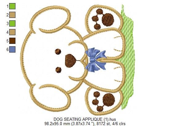 Dogs embroidery designs - Dog embroidery design machine embroidery pattern - Puppy embroidery file kid embroidery dog applique design pes