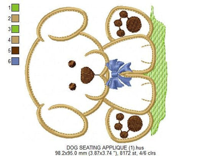 Dogs embroidery designs - Dog embroidery design machine embroidery pattern - Puppy embroidery file kid embroidery dog applique design pes