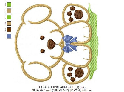 Dogs embroidery designs - Dog embroidery design machine embroidery pattern - Puppy embroidery file kid embroidery dog applique design pes