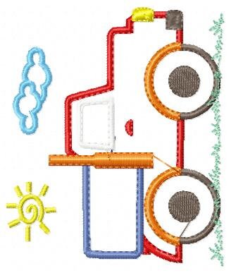 Truck embroidery designs - Vehicle embroidery design machine embroidery pattern - Pickup embroidery file - Truck applique design boy kid