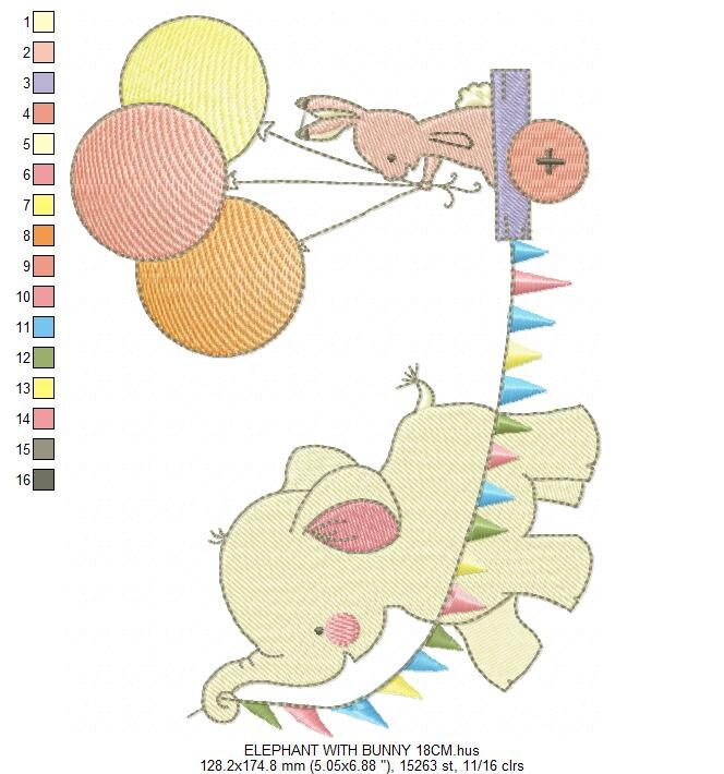 Elephant embroidery designs - Animal embroidery design machine embroidery pattern - Baby boy embroidery file - Circus embroidery birthday