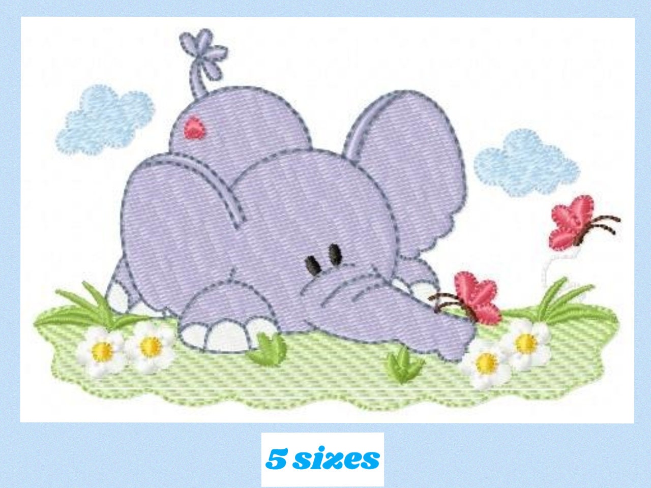 Elephant embroidery designs - Animal embroidery design machine embroidery pattern - Baby boy embroidery file - digital file instant download