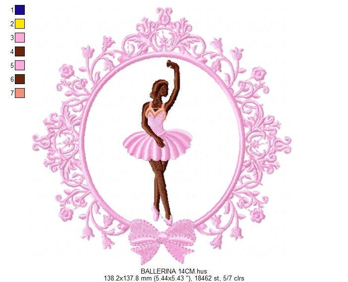 Ballerina embroidery designs - Ballet embroidery design machine embroidery pattern - instant download - baby girl embroidery file dancer
