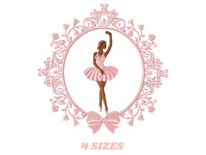 Ballerina embroidery designs - Ballet embroidery design machine embroidery pattern - instant download - baby girl embroidery file dancer