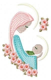 Holy Mary embroidery designs - Holy embroidery design machine embroidery pattern - Catholic embroidery file - Hail Mary religious embroidery