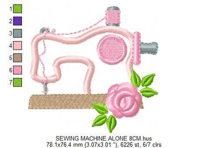 Sewing embroidery designs - Singer embroidery design machine embroidery pattern - sewing machine applique design - sewing pattern pes jef