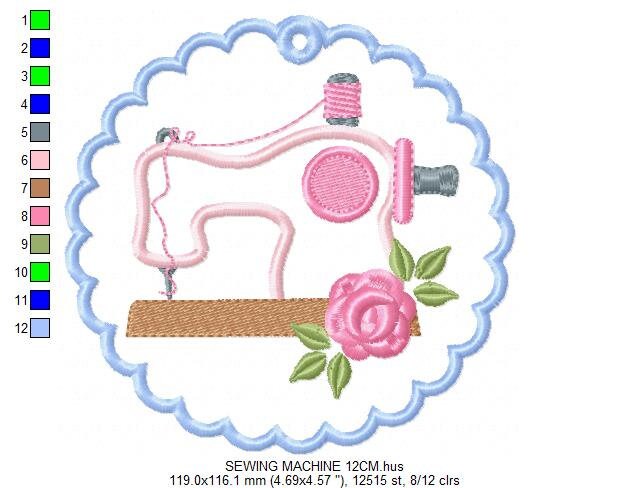 Sewing embroidery designs - Singer embroidery design machine embroidery pattern - sewing machine applique design - sewing pattern pes jef
