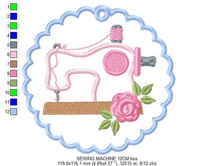 Sewing embroidery designs - Singer embroidery design machine embroidery pattern - sewing machine applique design - sewing pattern pes jef