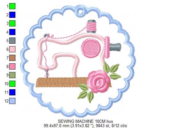 Sewing embroidery designs - Singer embroidery design machine embroidery pattern - sewing machine applique design - sewing pattern pes jef