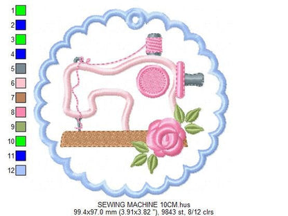 Sewing embroidery designs - Singer embroidery design machine embroidery pattern - sewing machine applique design - sewing pattern pes jef