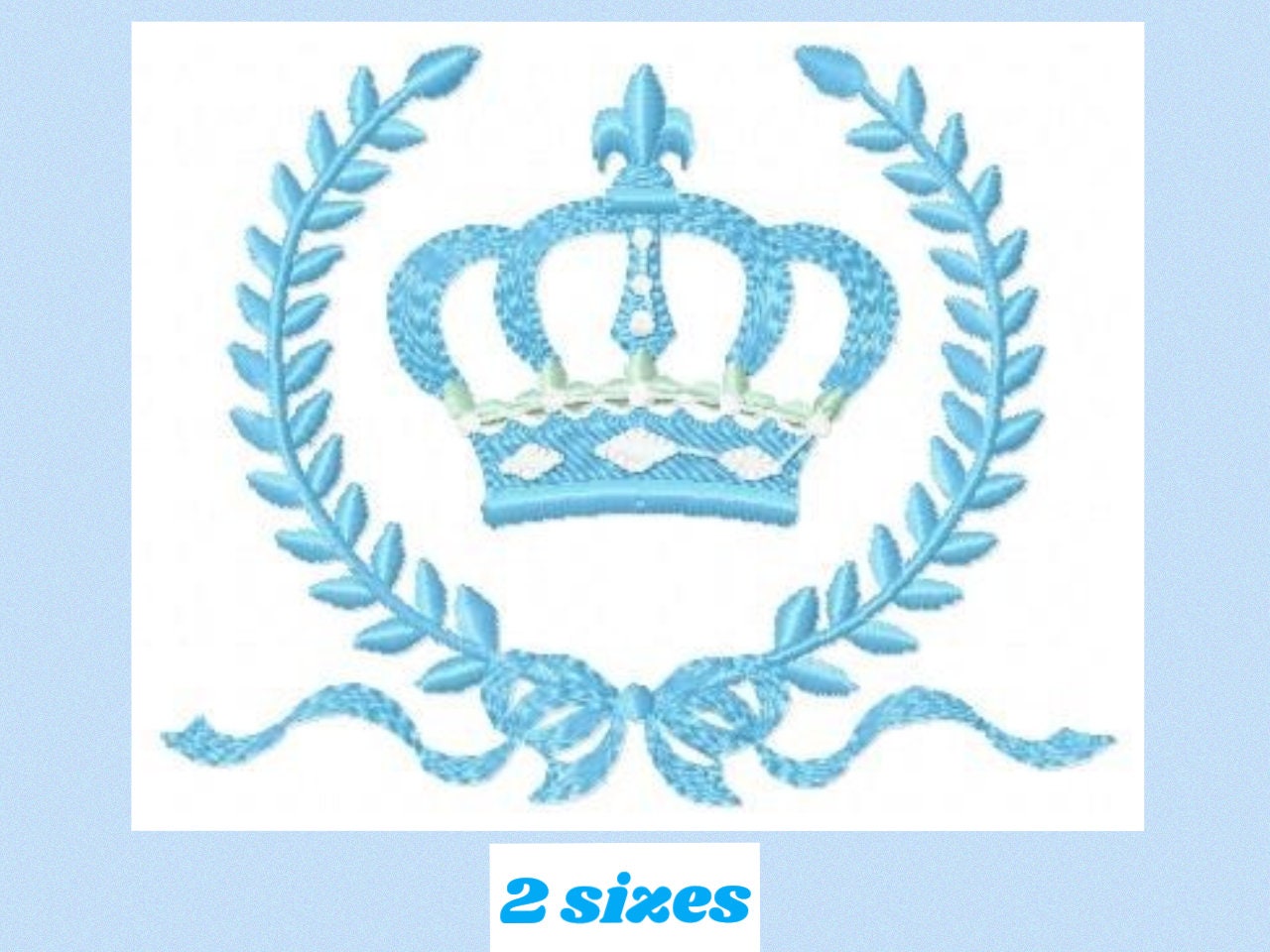 Crown embroidery designs - Laurel Wreath with Crown embroidery design machine embroidery pattern - baby boy embroidery file crown design