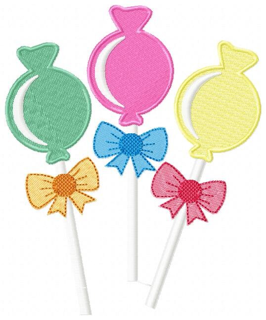 Lollipop embroidery designs - Candy embroidery design machine embroidery pattern - Dessert embroidery file - lollipop candy filled design