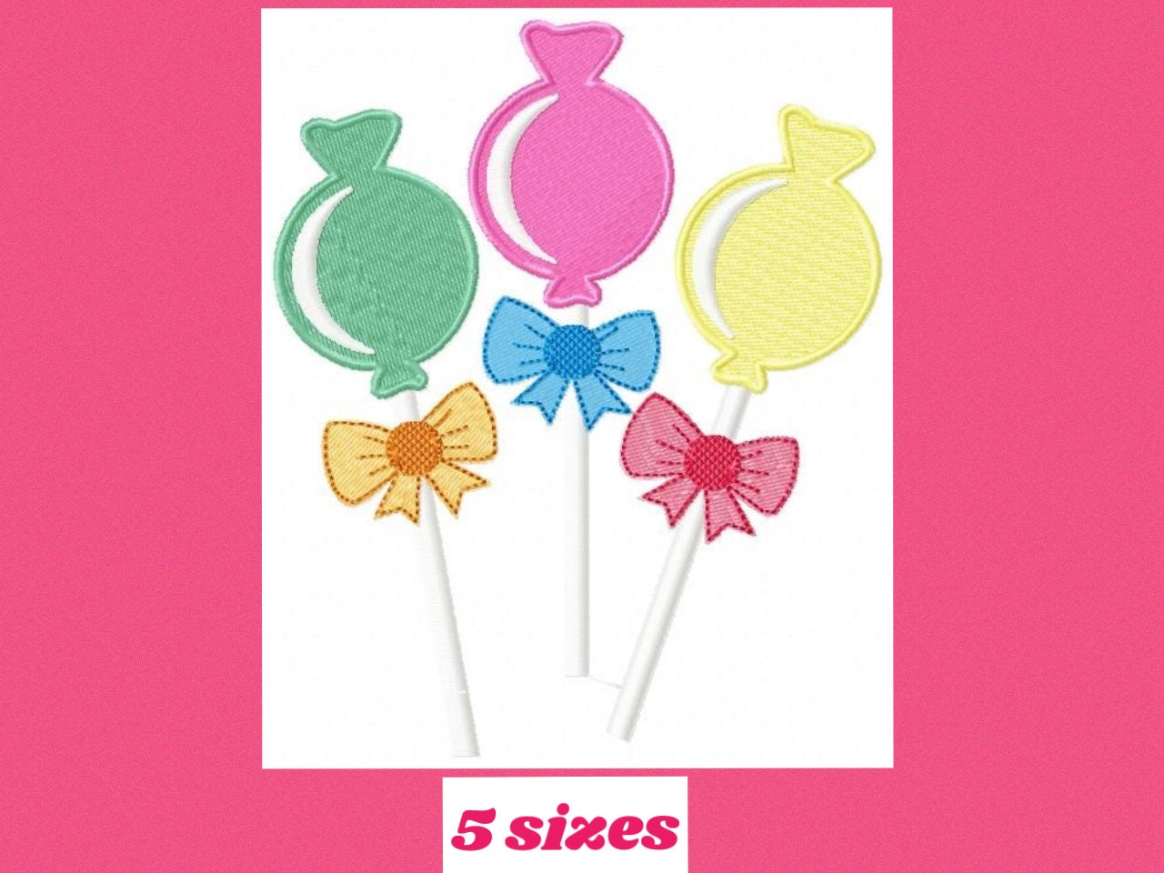 Lollipop embroidery designs - Candy embroidery design machine embroidery pattern - Dessert embroidery file - lollipop candy filled design