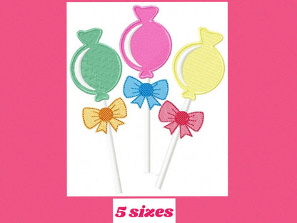 Lollipop embroidery designs - Candy embroidery design machine embroidery pattern - Dessert embroidery file - lollipop candy filled design