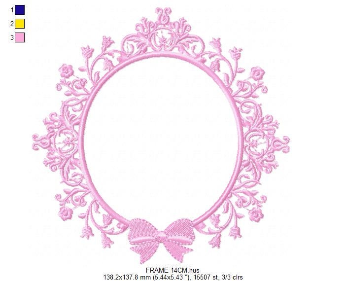 Frame embroidery designs - Flower Wreath embroidery design machine embroidery pattern - Lace embroidery file - baby girl embroidery frame