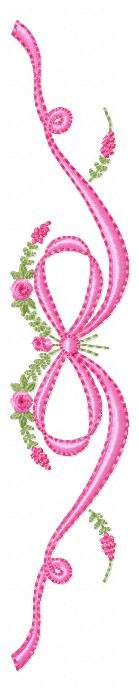 Lace with flowers embroidery designs - Bow Tie embroidery design machine embroidery pattern - Baby girl embroidery file - Lace embroidery