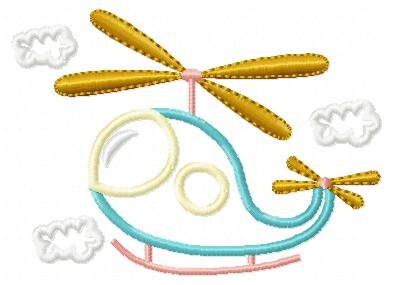 Helicopter embroidery designs - Chopper embroidery design machine embroidery pattern - Helicopter applique design boy embroidery file sky