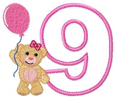 Numbers embroidery designs set - Number Applique Design - Birthday Embroidery machine embroidery file - Numbers applique - Instant download