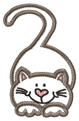 Cat embroidery design - Kitty embroidery designs machine embroidery pattern - Pet embroidery file - baby girl embroidery cat applique design