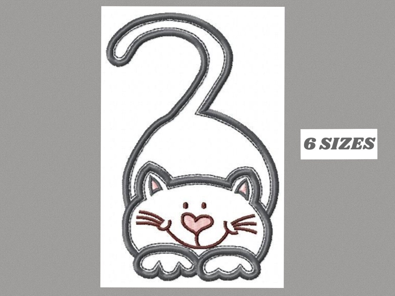 Cat embroidery design - Kitty embroidery designs machine embroidery pattern - Pet embroidery file - baby girl embroidery cat applique design
