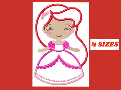 Ariel embroidery designs - Princess embroidery design disney embroidery machine embroidery pattern - Princess applique girl embroidery file