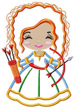 Carica l&#39;immagine nel visualizzatore di Gallery, Brave Princess Merida embroidery designs - Disney Princess embroidery design machine embroidery pattern - Princess applique girl embroidery
