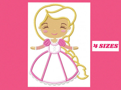 Rapunzel embroidery designs - Disney Princess embroidery design machine embroidery pattern - Princess applique design - Tangled download