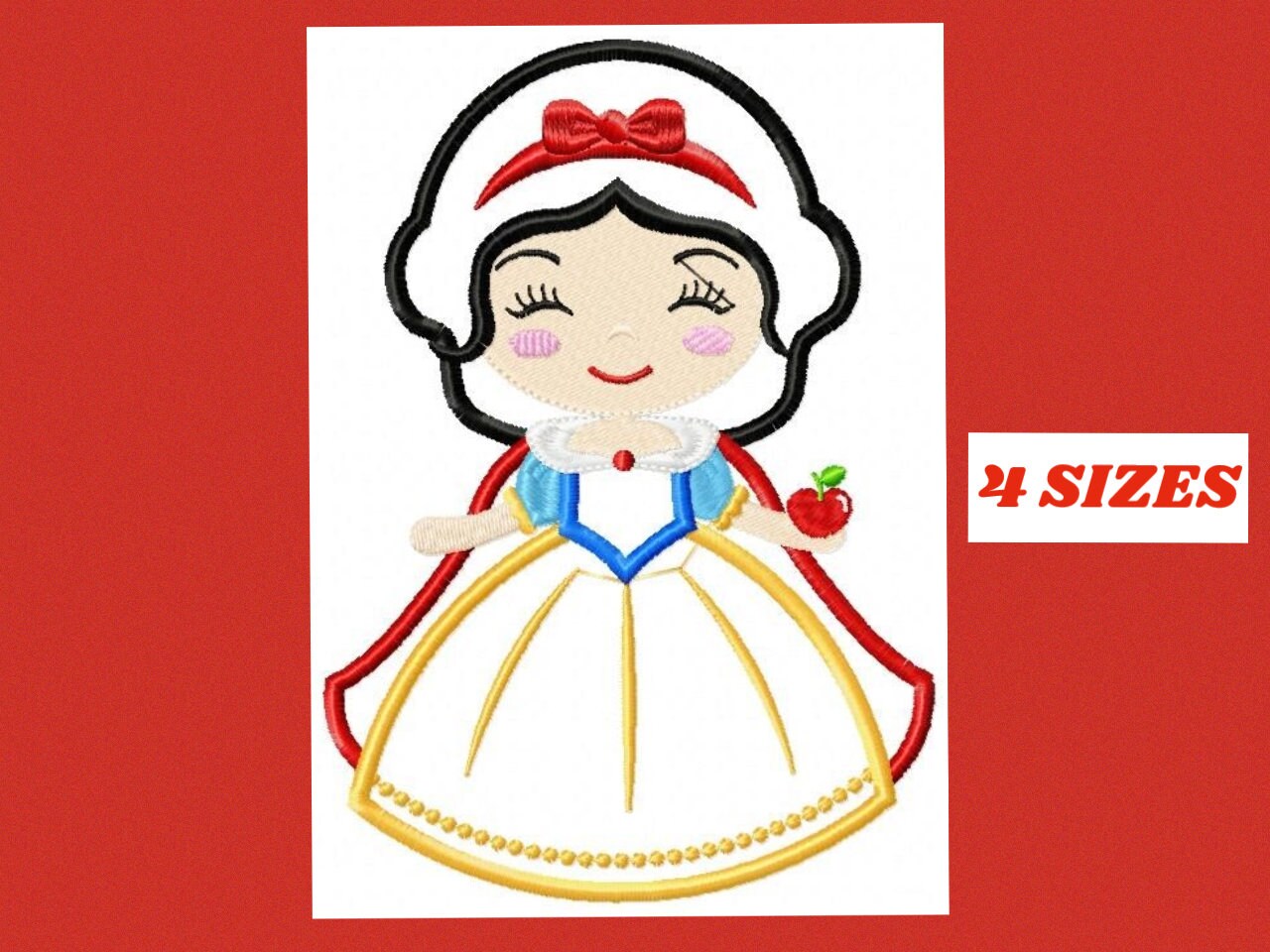 Snow White embroidery designs - Disney Princess embroidery design machine embroidery pattern - Princess applique design - digital download Marcia Embroidery