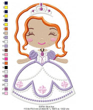 Carica l&#39;immagine nel visualizzatore di Gallery, Sofia embroidery designs - Disney Princess embroidery design machine embroidery pattern - Princess applique design - baby girl embroidery
