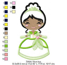 Load image into Gallery viewer, Tiana embroidery designs - Disney Princess embroidery design machine embroidery pattern - Princess Tiana applique design - baby girl design
