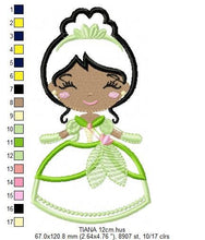 Cargar imagen en el visor de la galería, Tiana embroidery designs - Disney Princess embroidery design machine embroidery pattern - Princess Tiana applique design - baby girl design
