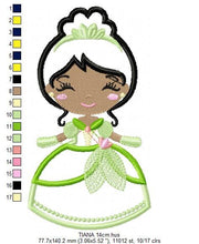 Load image into Gallery viewer, Tiana embroidery designs - Disney Princess embroidery design machine embroidery pattern - Princess Tiana applique design - baby girl design
