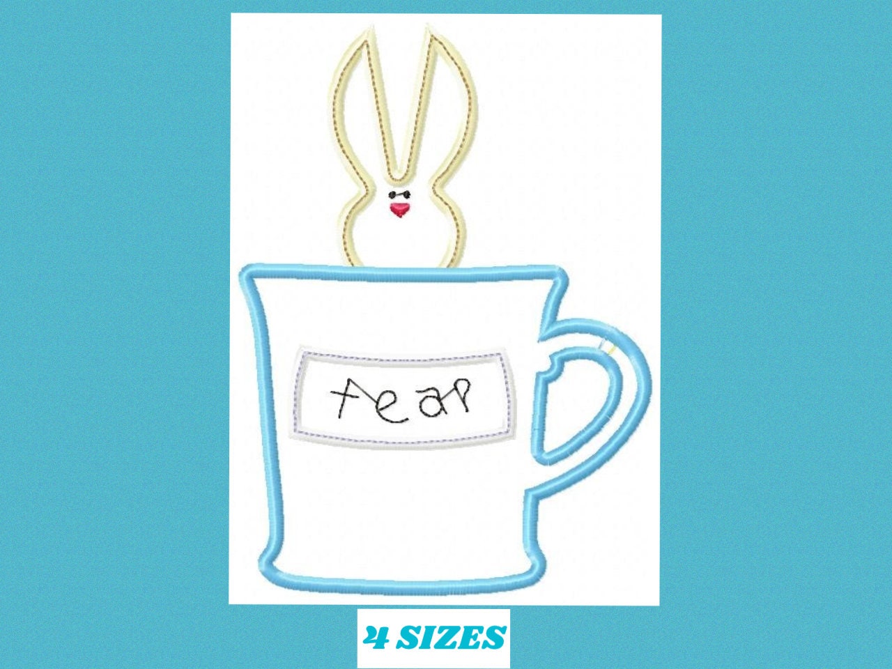 Bunny embroidery design - Rabbit embroidery designs machine embroidery pattern - baby embroidery file - mug embroidery rabbit mug design - Marcia Embroidery