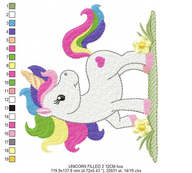 Unicorn embroidery designs - Girl embroidery design machine embroidery pattern - Unicorns embroidery file - baby girl embroidery newborn pes