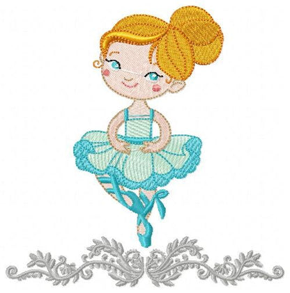 Ballerina embroidery designs - Ballet embroidery design machine embroidery pattern - instant download - Baby girl embroidery file dancer