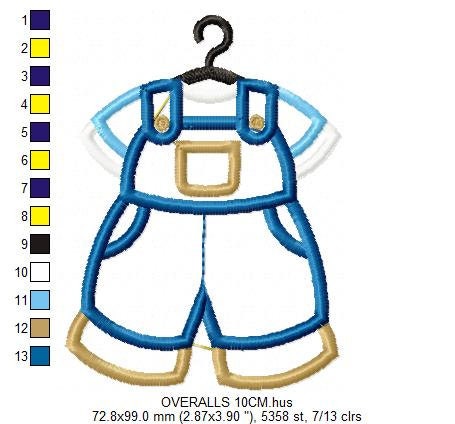 Dress embroidery designs - Children's Clothes with hanger embroidery machine embroidery pattern - Baby Dress applique - instant download pes
