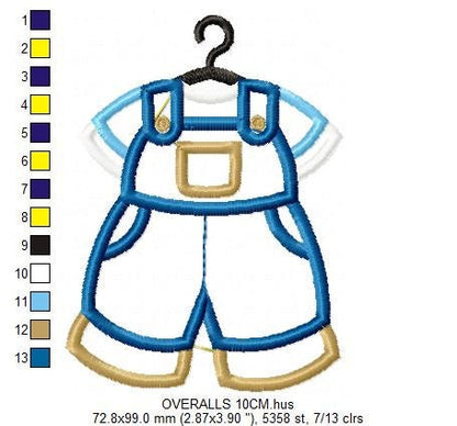 Dress embroidery designs - Children's Clothes with hanger embroidery machine embroidery pattern - Baby Dress applique - instant download pes