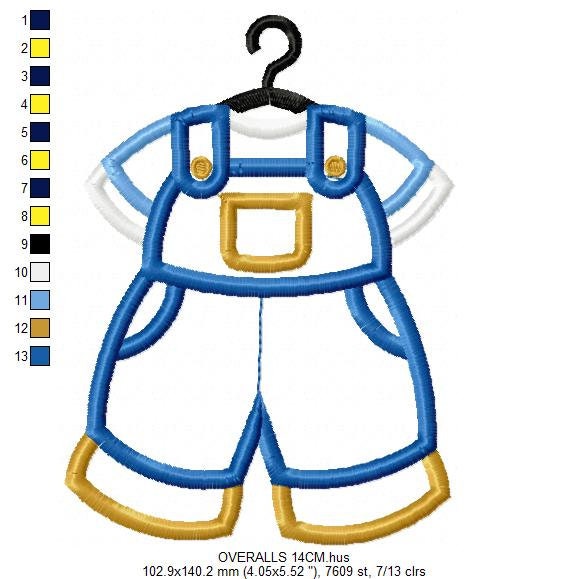 Dress embroidery designs - Children's Clothes with hanger embroidery machine embroidery pattern - Baby Dress applique - instant download pes
