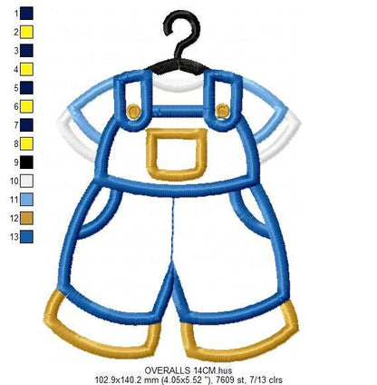 Dress embroidery designs - Children's Clothes with hanger embroidery machine embroidery pattern - Baby Dress applique - instant download pes