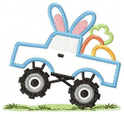 Easter Truck embroidery designs - Pickup embroidery design machine embroidery pattern - Easter embroidery file - instant digital download