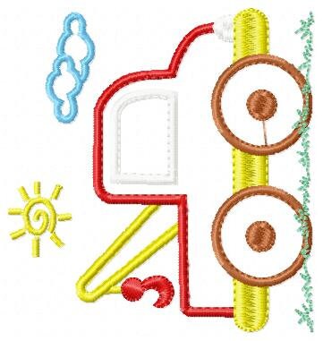 Tow truck embroidery designs - vehicle embroidery design machine embroidery pattern - tow truck applique design - baby boy kid embroidery