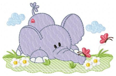 Elephant embroidery designs - Animal embroidery design machine embroidery pattern - Baby boy embroidery file - digital file instant download