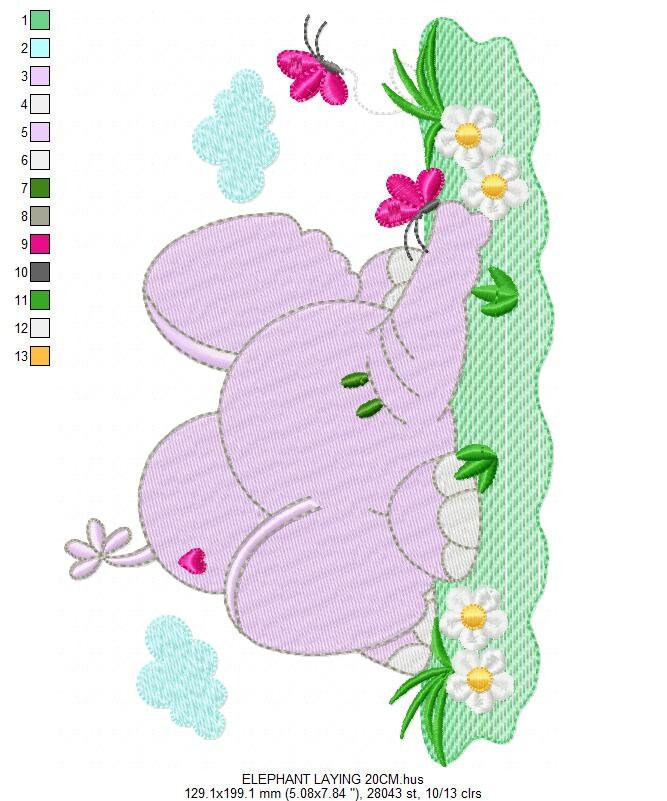 Elephant embroidery designs - Animal embroidery design machine embroidery pattern - Baby boy embroidery file - digital file instant download