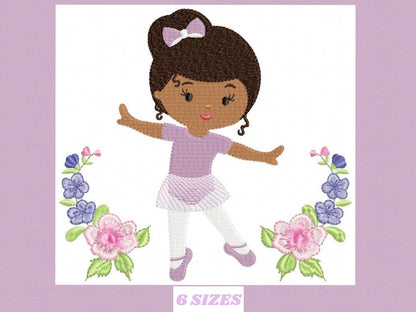 Ballerina embroidery designs - Ballet embroidery design machine embroidery pattern - baby girl embroidery file - dancer embroidery frame