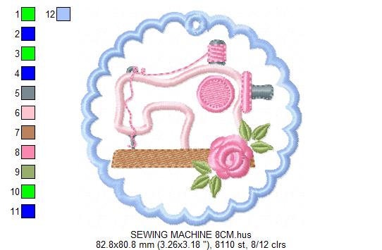 Sewing embroidery designs - Singer embroidery design machine embroidery pattern - sewing machine applique design - sewing pattern pes jef