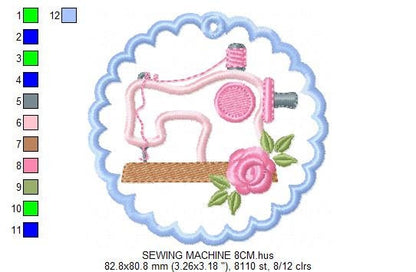 Sewing embroidery designs - Singer embroidery design machine embroidery pattern - sewing machine applique design - sewing pattern pes jef