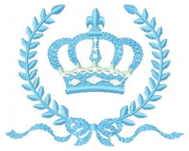 Crown embroidery designs - Laurel Wreath with Crown embroidery design machine embroidery pattern - baby boy embroidery file crown design