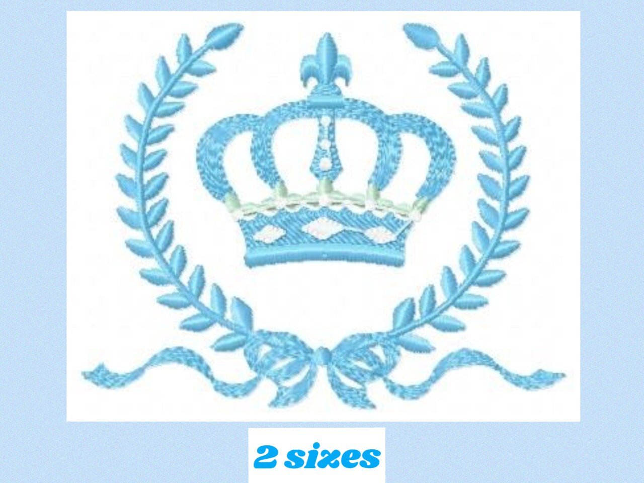 Crown embroidery designs - Laurel Wreath with Crown embroidery design machine embroidery pattern - baby boy embroidery file crown design